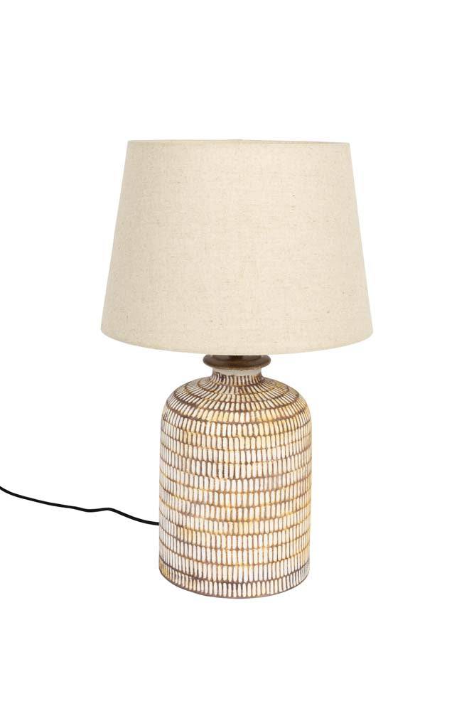 Tischlampe RUSSEL Beige - Voelpe