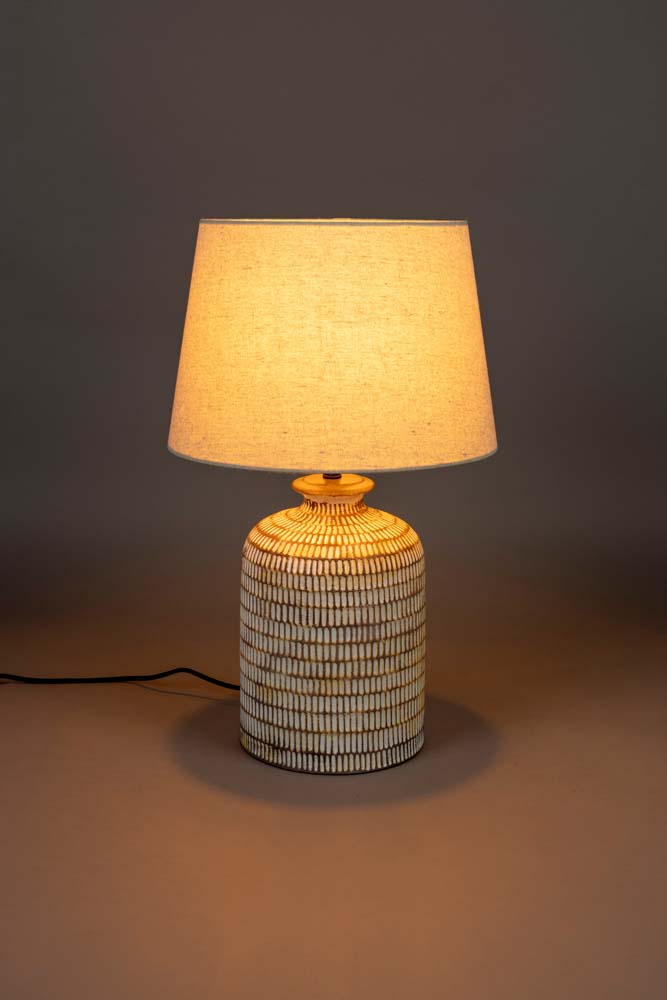 Tischlampe RUSSEL Beige - Voelpe