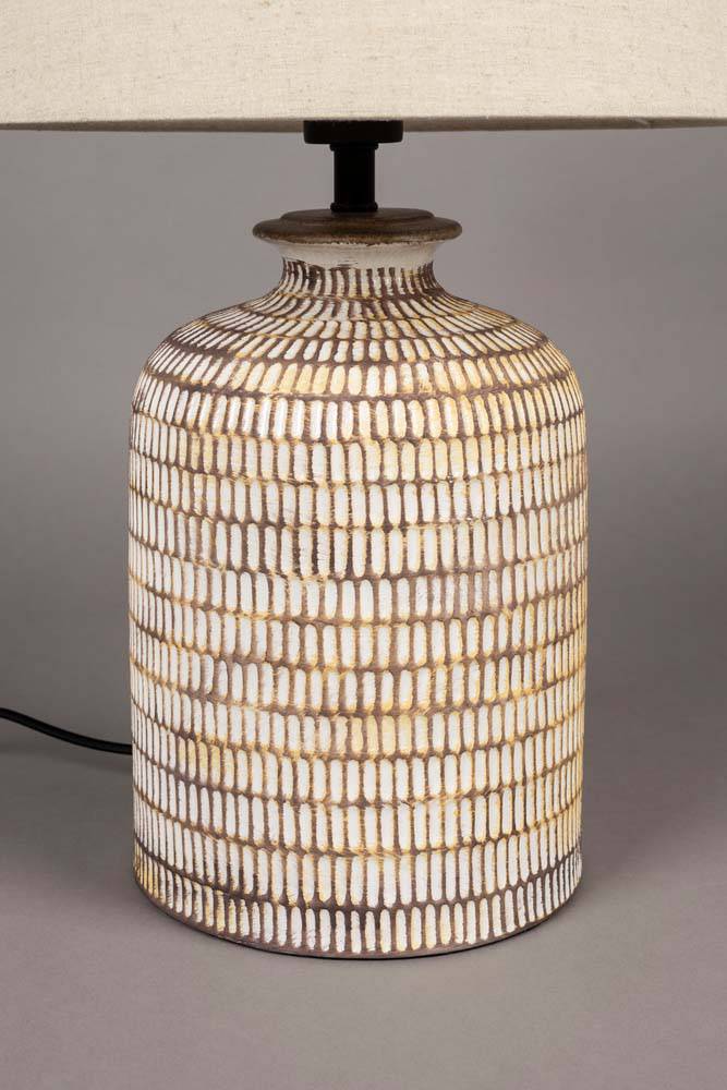 Tischlampe RUSSEL Beige - Voelpe