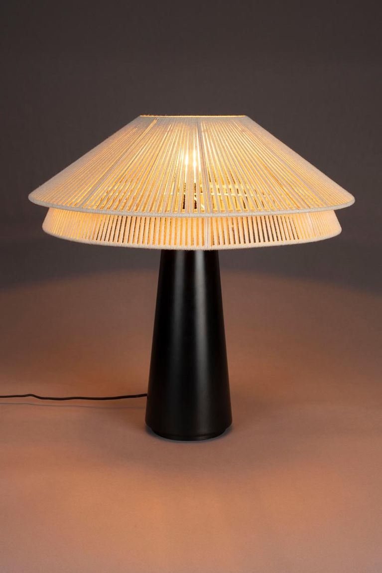 Elon Tischlampe Beige / Schwarz