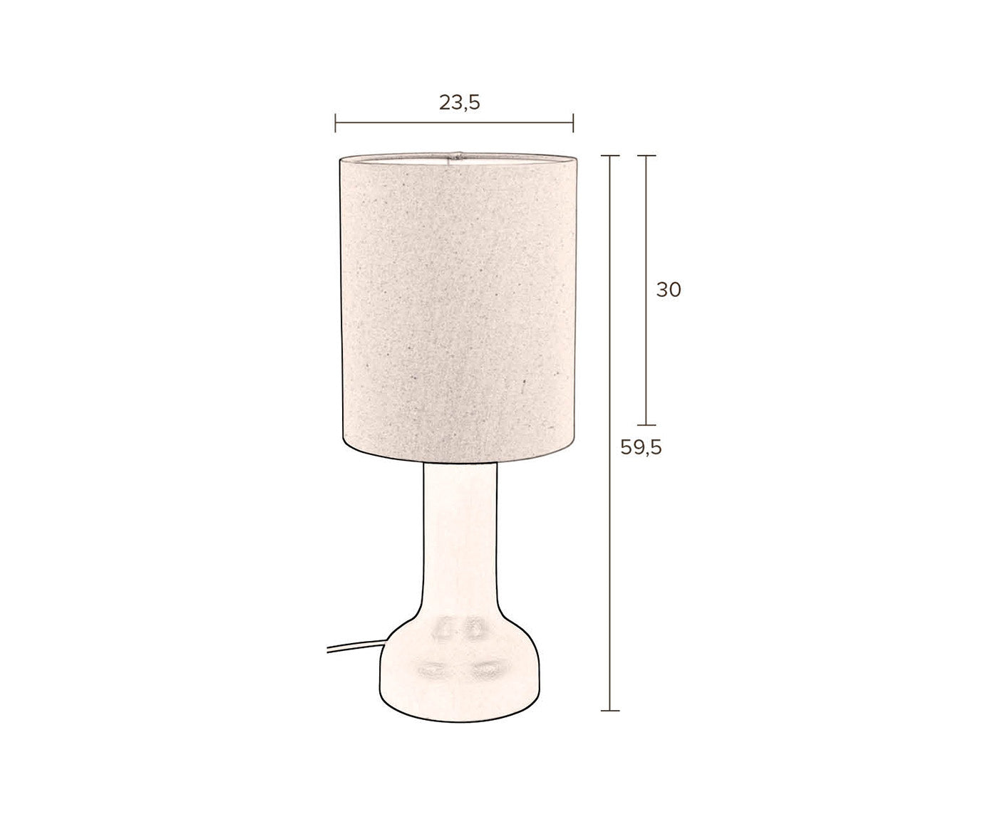 Jones Tischleuchte Beige