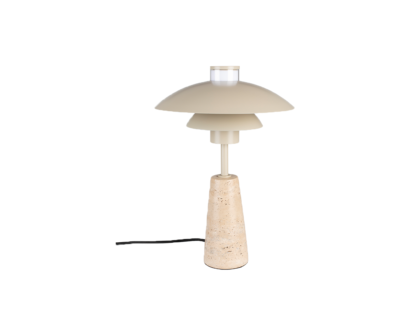 Cole Tischlampe dimmbar Beton / Beige-Travertin