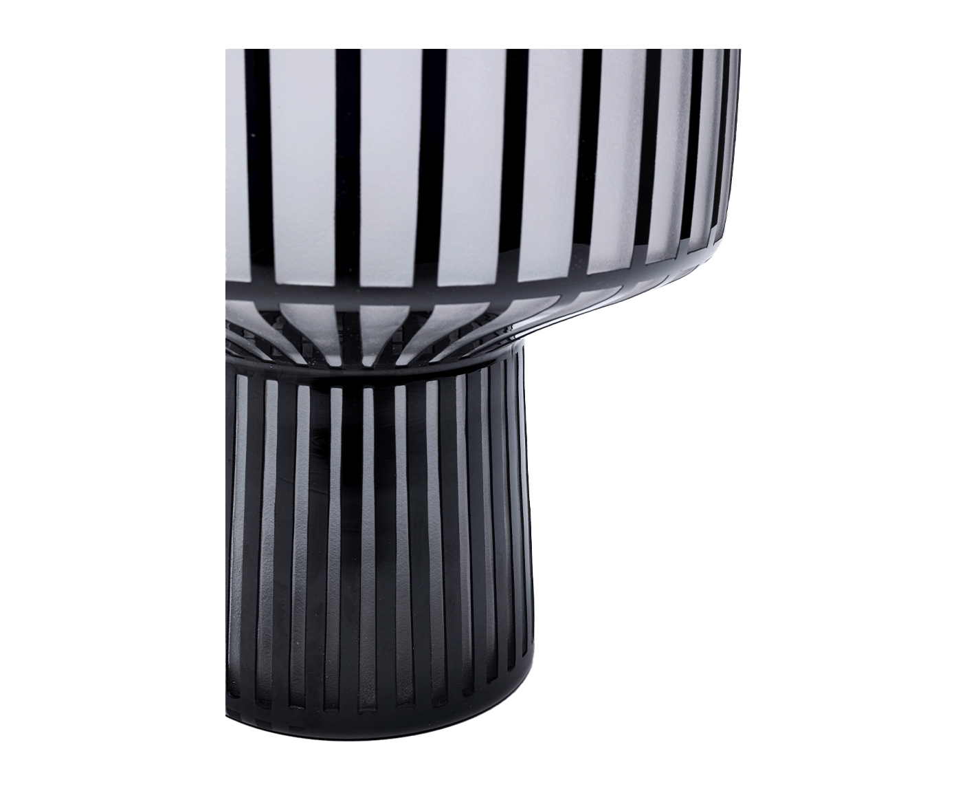 Vase Blumenvase Dekovase Roulette Belly Ø 23,5 cm Hellgrau / Schwarz