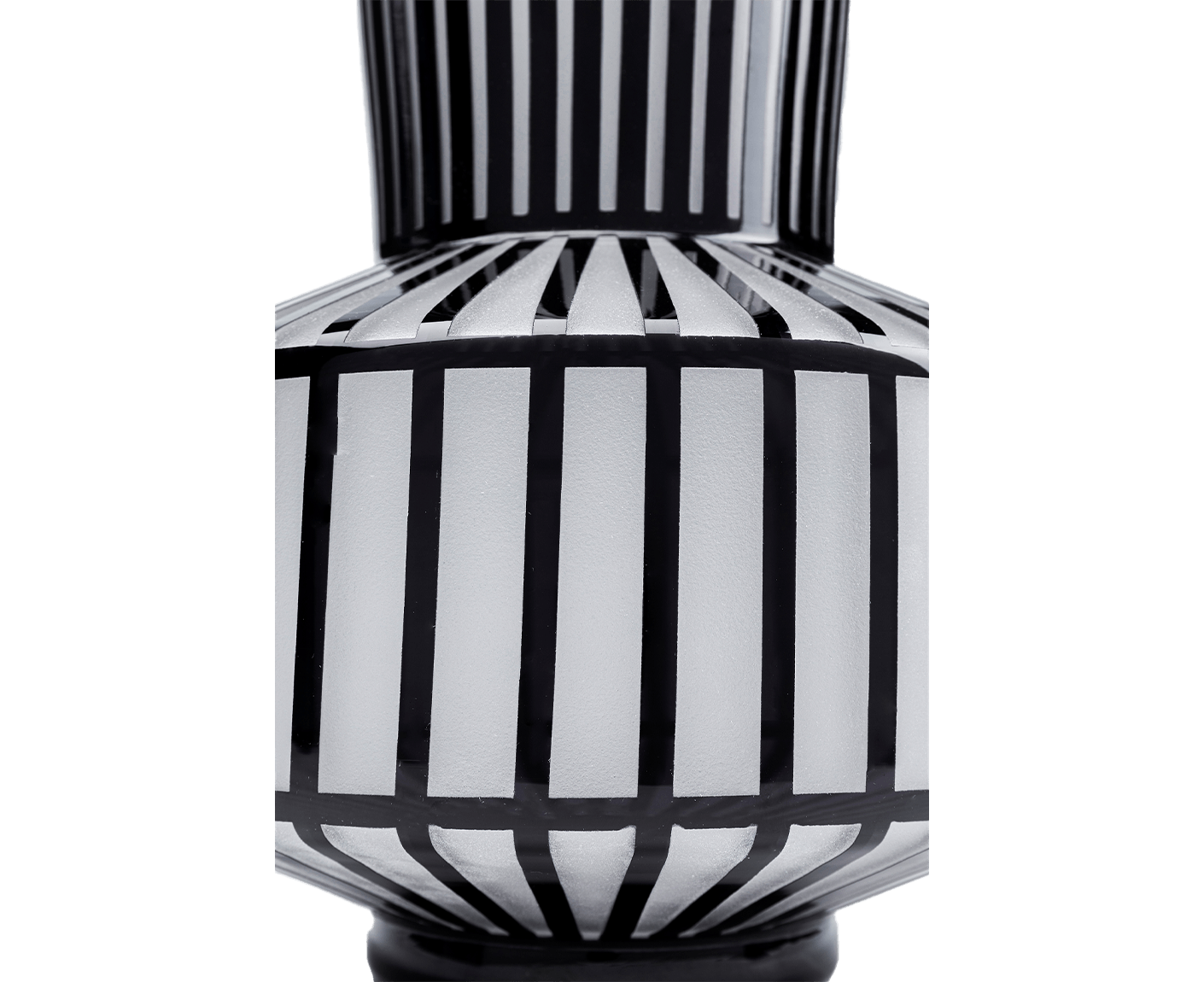 Vase Blumenvase Dekovase Roulette Ø 24,5 cm Hellgrau / Schwarz