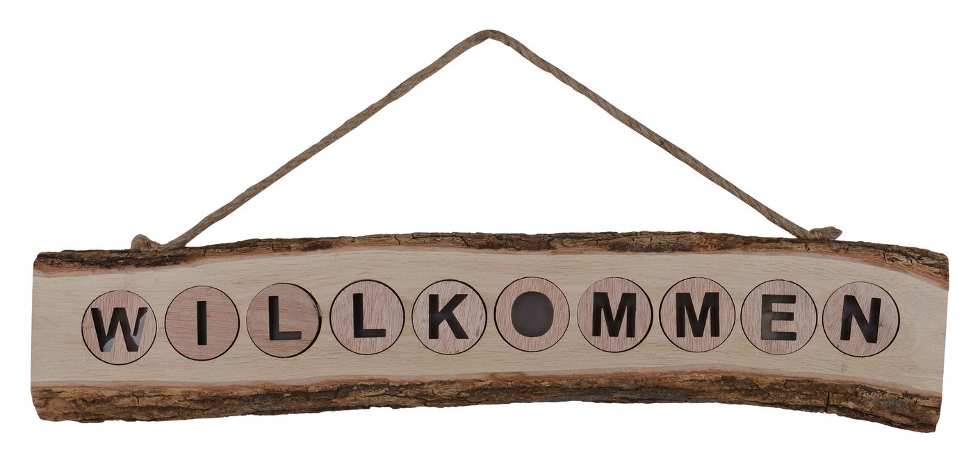 Willkommen Deko LED Natur - Voelpe