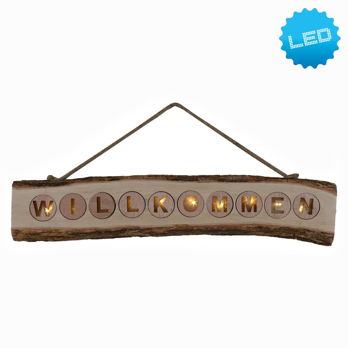 Willkommen Deko LED Natur - Voelpe