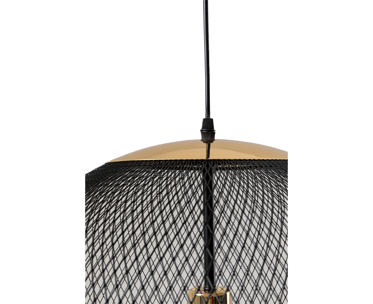 Hängelampe Hängeleuchte Deckenlampe Grato Ø 45 cm, Schwarz/Gold