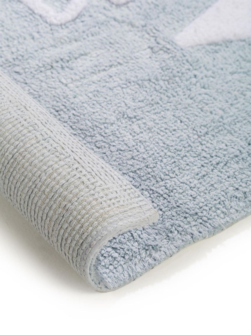 Waschbarer Kinderteppich Inka 150x150 cm Hellblau
