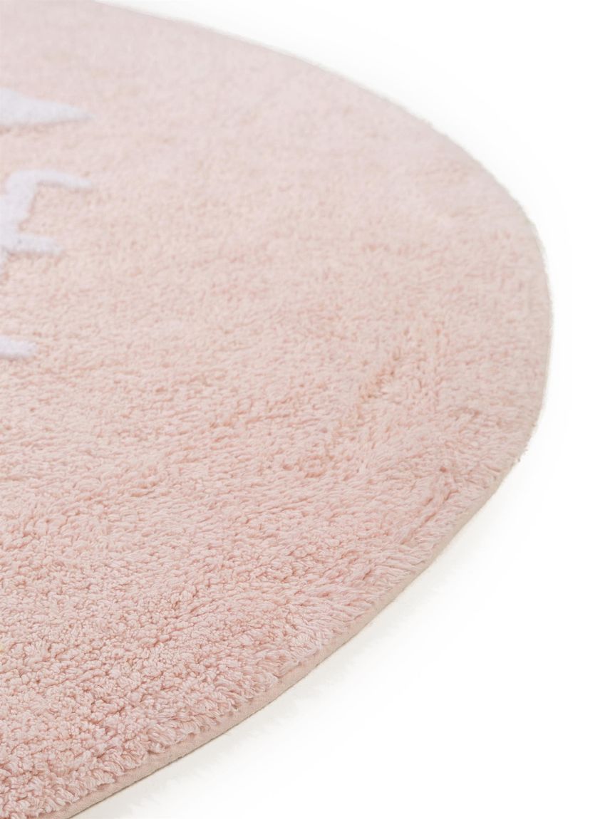 Waschbarer Kinderteppich Inka Ø 150 cm rund Rosa