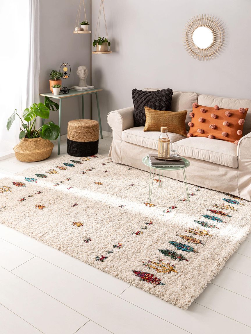 Hochflorteppich Gobi Beige