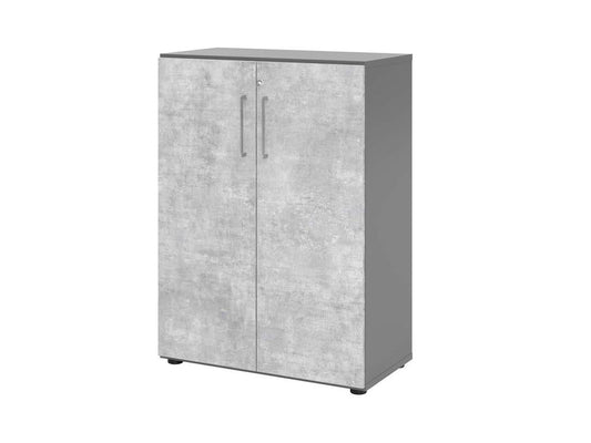 Texas Nine Aktenschrank 3OH mit Türen 80cm Graphit / Beton