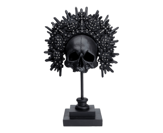 Deko Figur King Skull Schwarz 49 cm