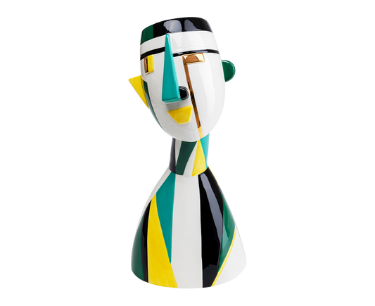 Vase Blumenvase Dekovase Happy Face 43cm, Bunt