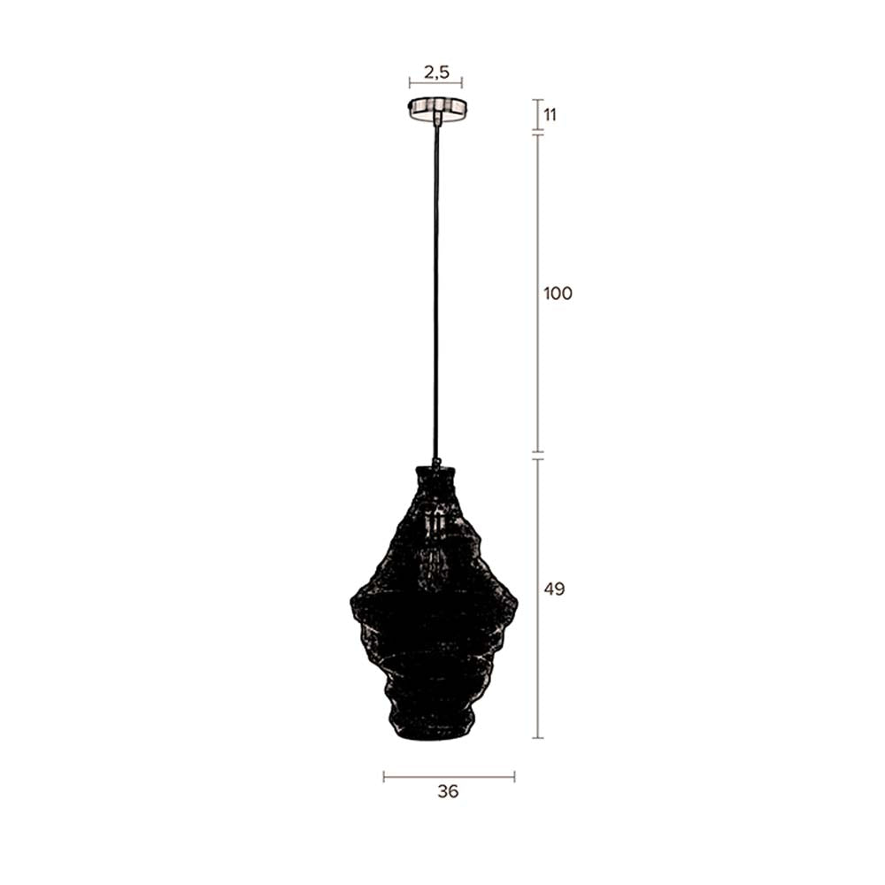 Luca Hängelampe E27 Ø36cm Messing - Voelpe