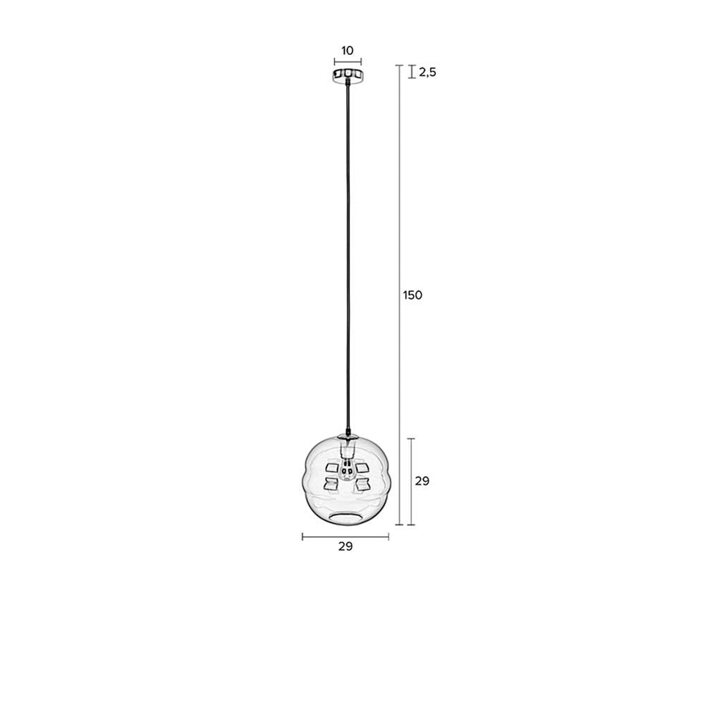 Lauren Hängelampe Ø29cm E27 Grau - Voelpe