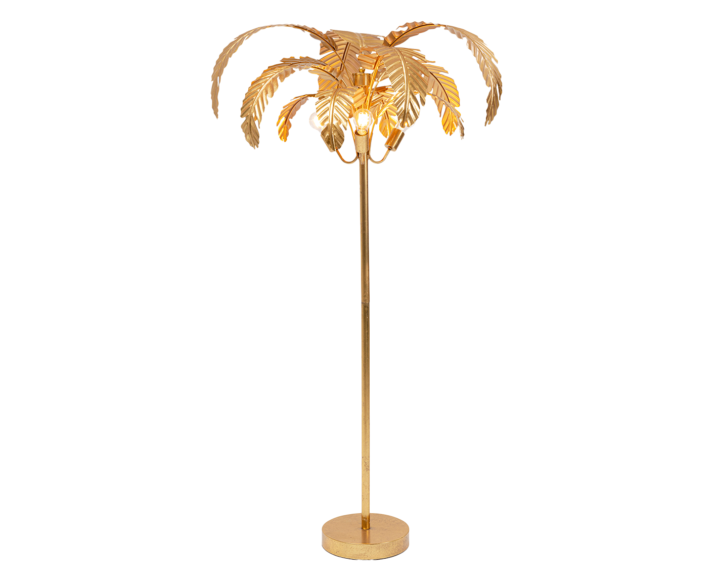 Stehlampe Leselampe Stehleuchte Palmera 170 cm Gold