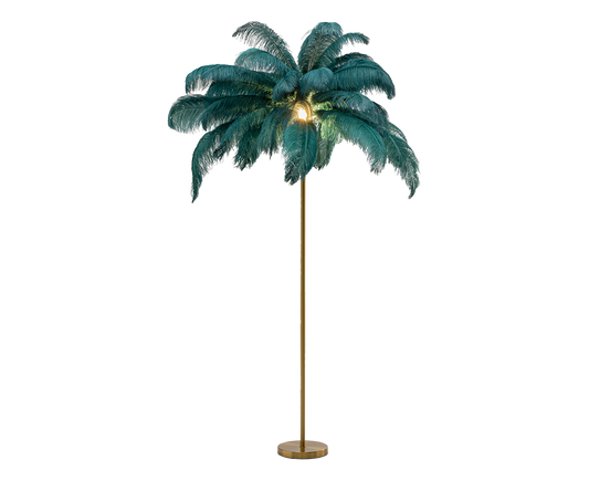 Stehlampe Leselampe Stehleuchte Feather Palm Grün 165 cm