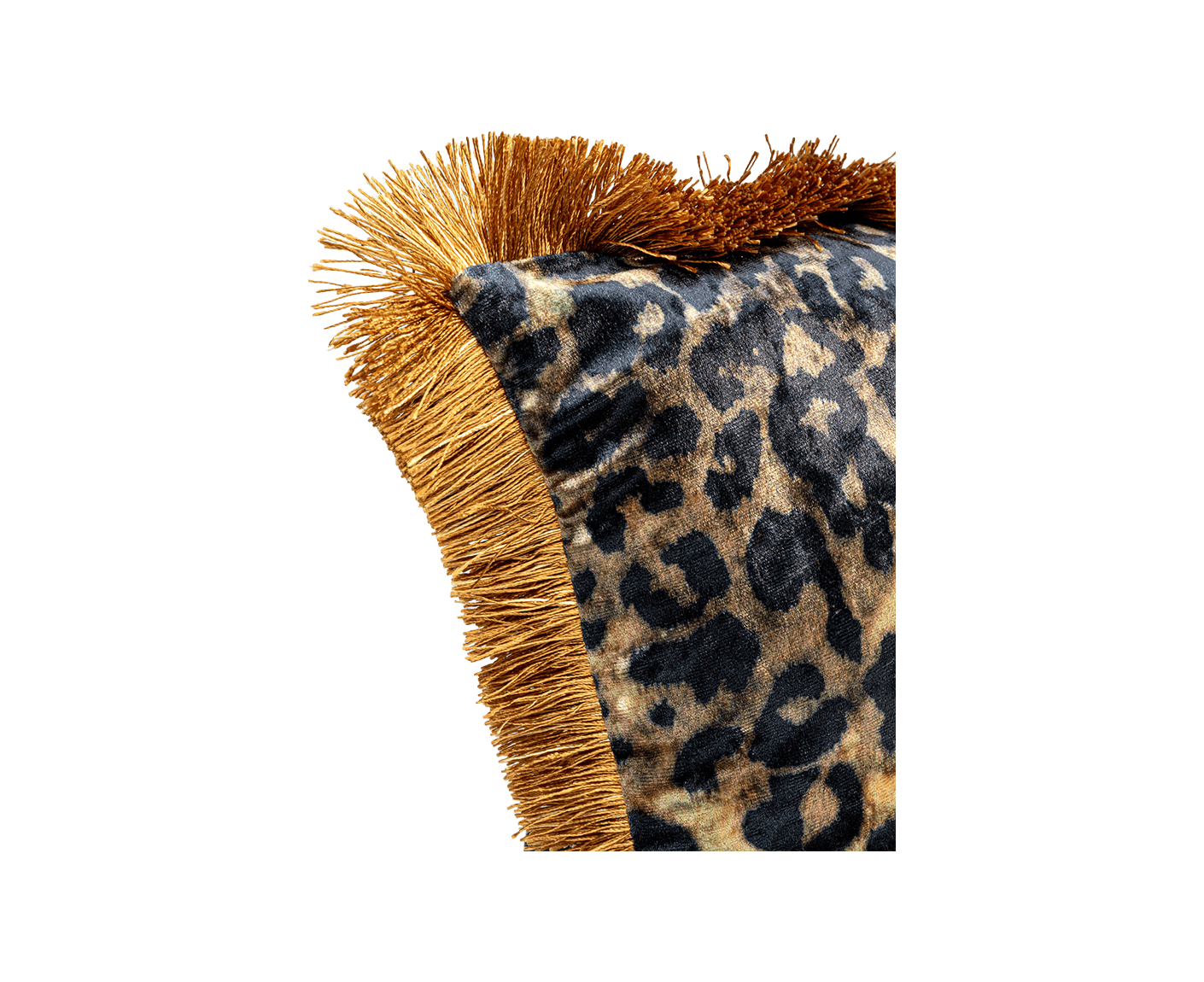 Kissenbezug mit Füllung Leo Fringe 45x45cm