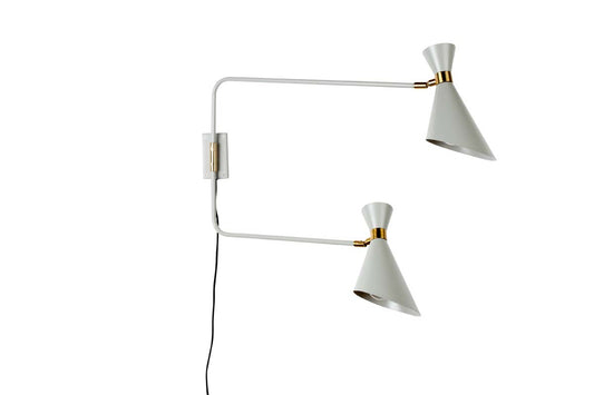 Shady Doppel-Wandlampe Grau - Voelpe