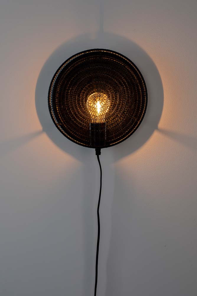 Lea Wandlampe Ø25cm E27 Schwarz - Voelpe