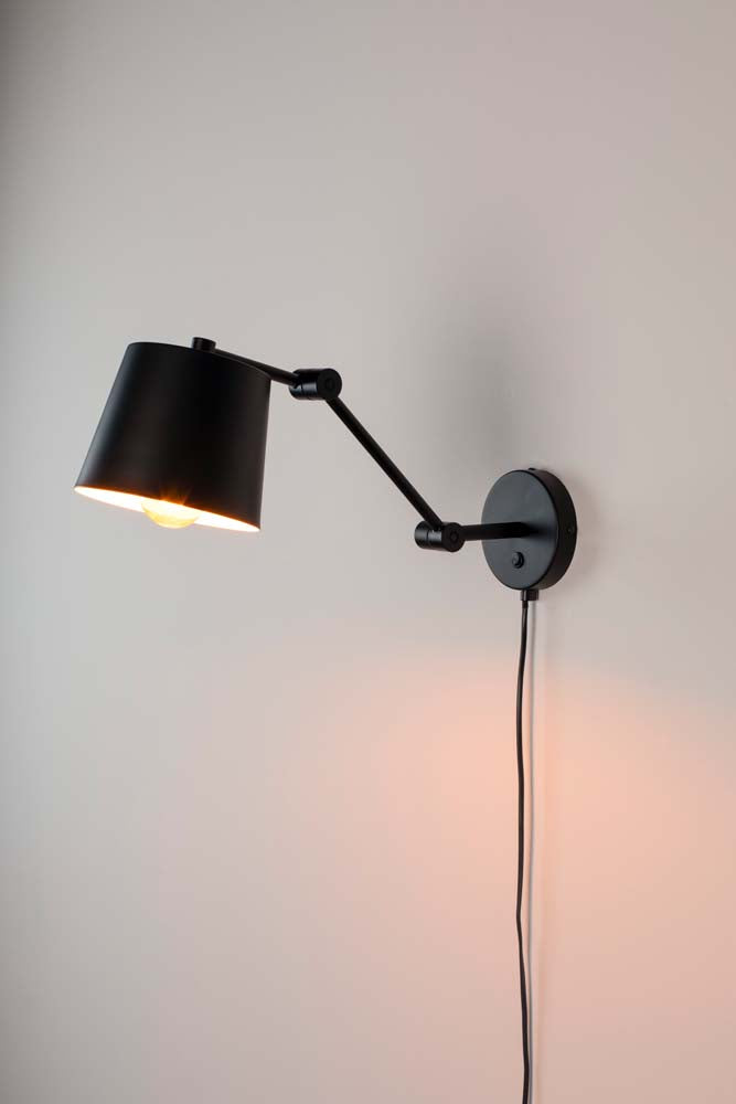 Hajo Wandlampe E27 Schwarz - Voelpe