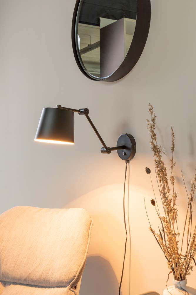 Hajo Wandlampe E27 Schwarz - Voelpe