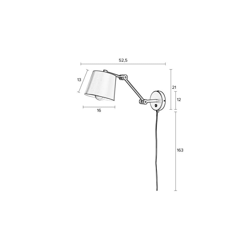 Hajo Wandlampe E27 Schwarz - Voelpe