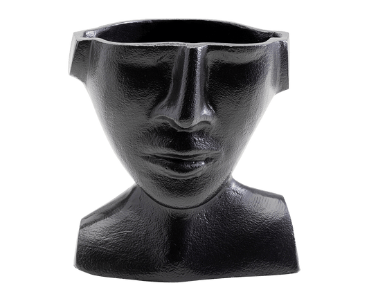 Vase Blumenvase Dekoschale Dekovase Rostro Schwarz 17 cm