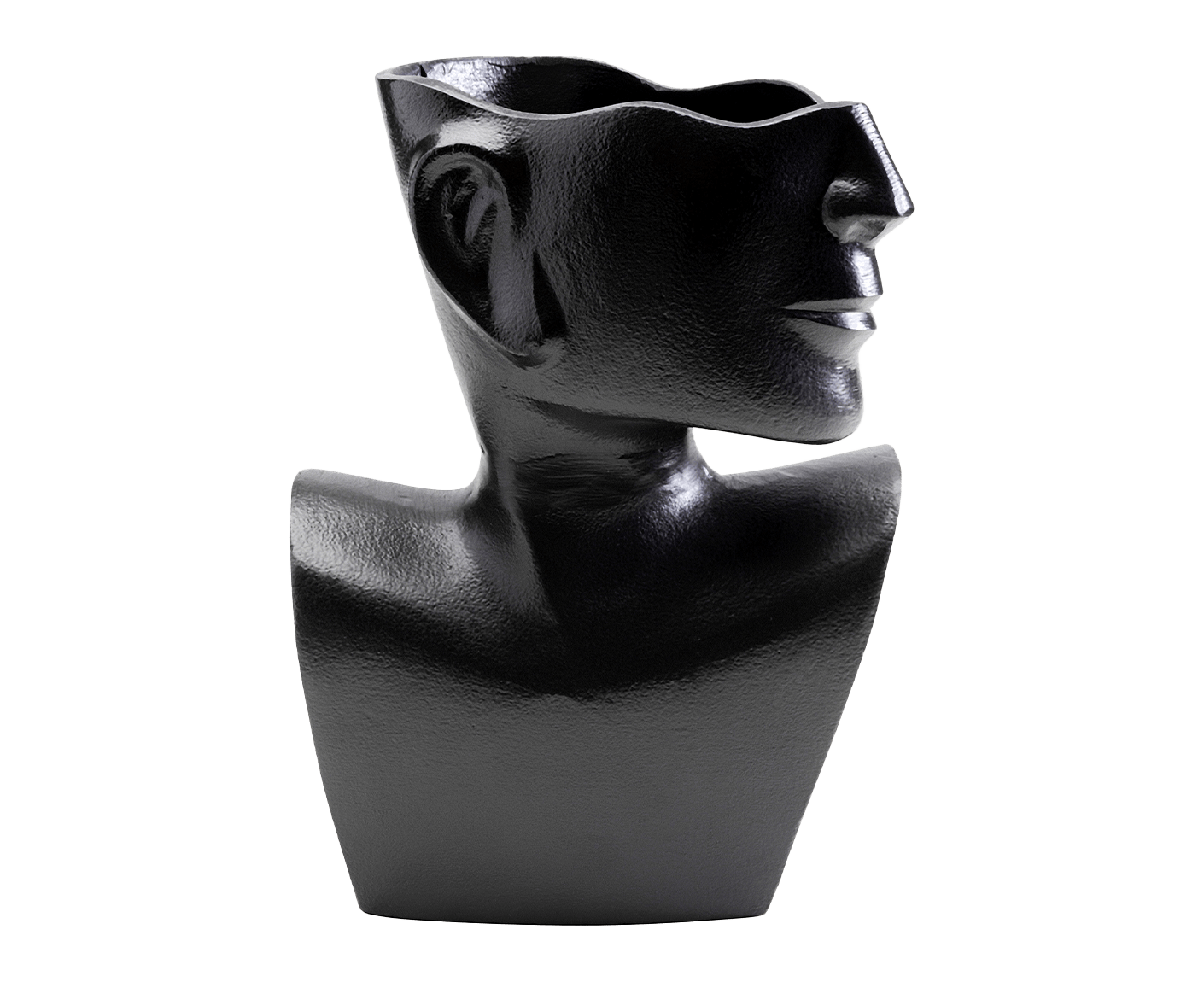 Vase Blumenvase Dekoschale Dekovase Rostro Side Schwarz 27cm