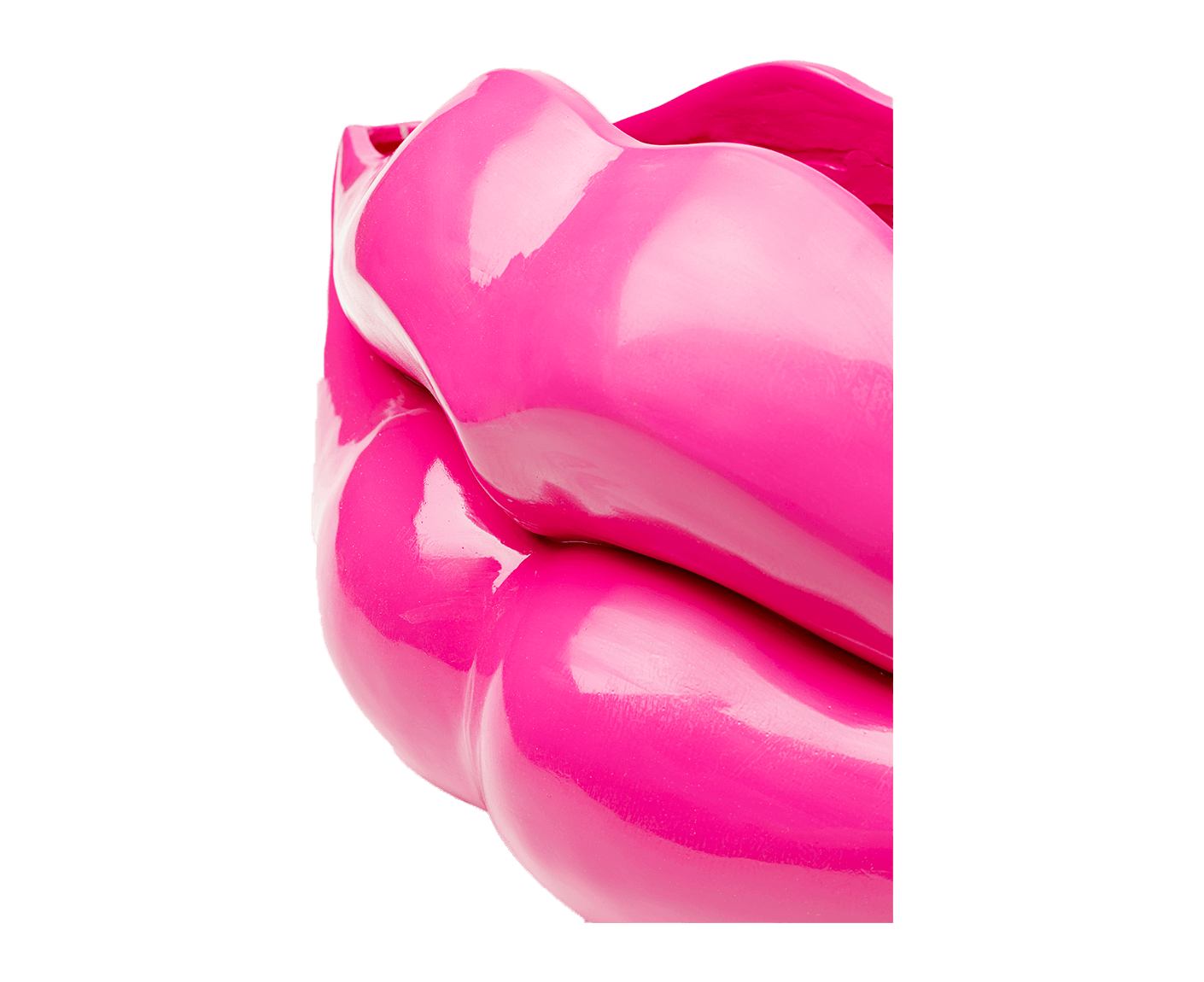 Vase Blumenvase Dekoschale Dekovase Lips Pink 28 cm