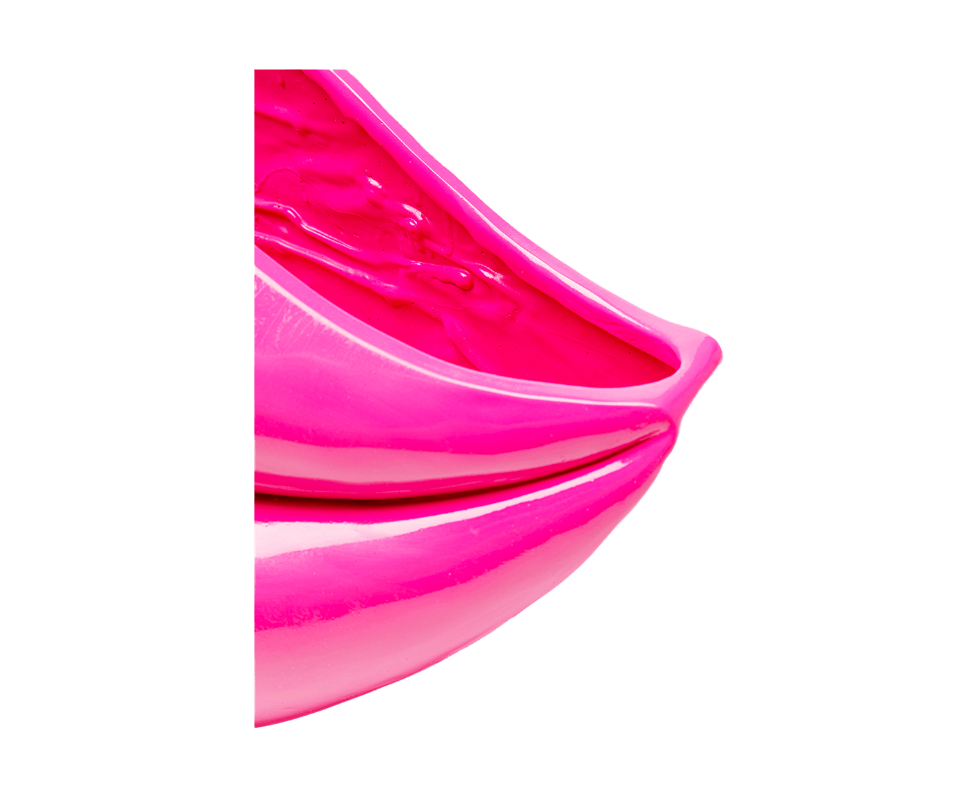 Vase Blumenvase Dekoschale Dekovase Lips Pink 28 cm
