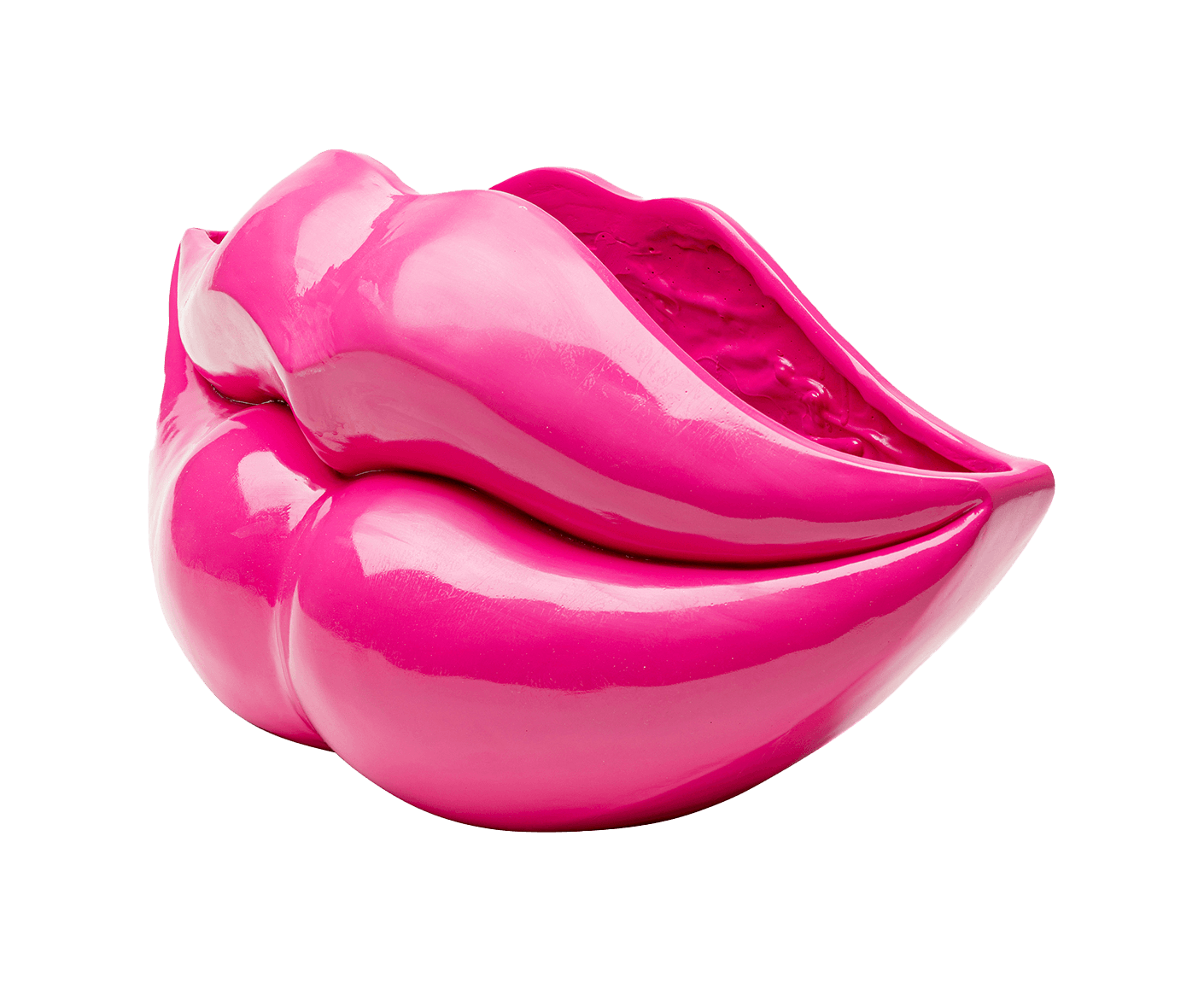 Vase Blumenvase Dekoschale Dekovase Lips Pink 28 cm