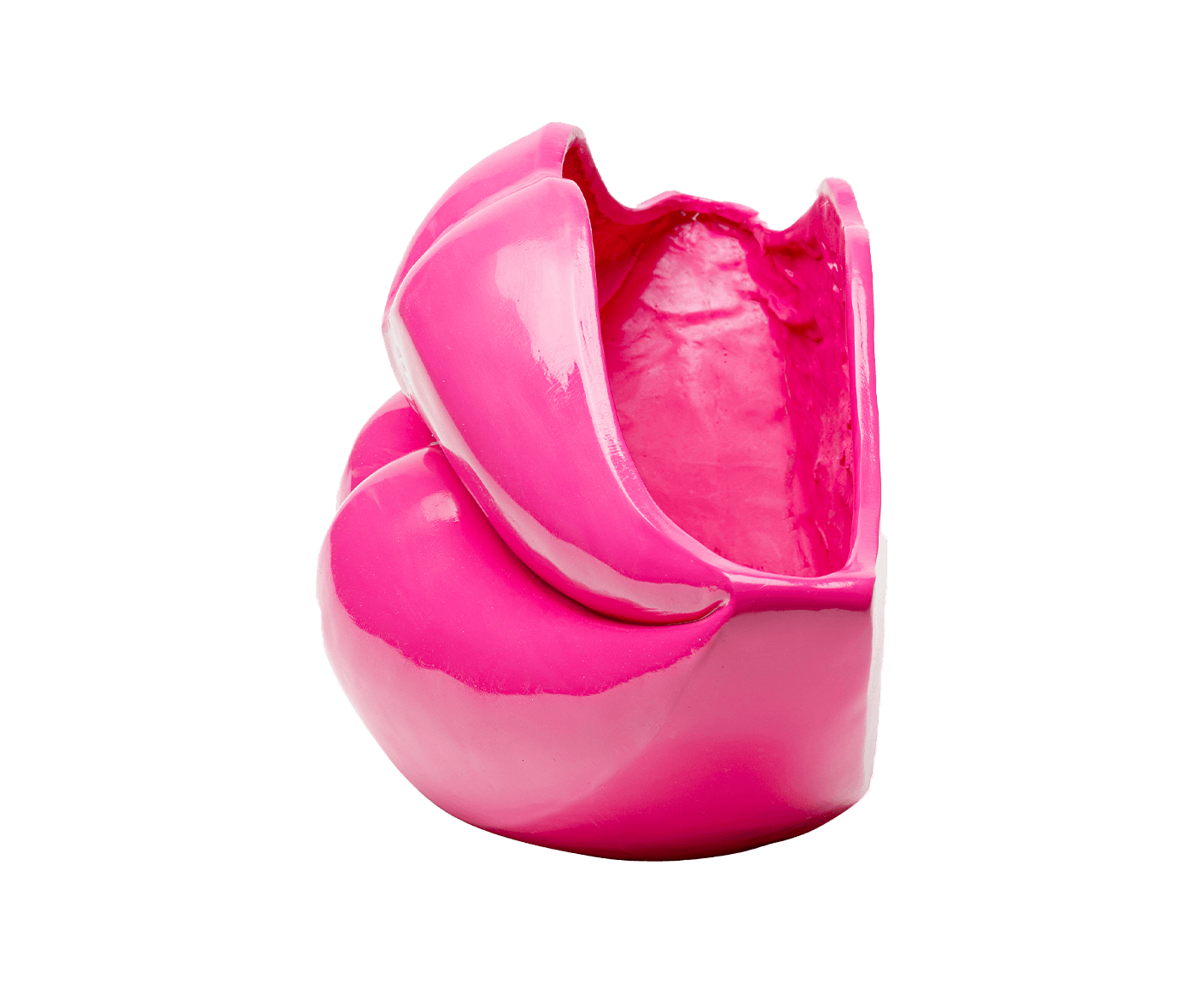Vase Blumenvase Dekoschale Dekovase Lips Pink 28 cm