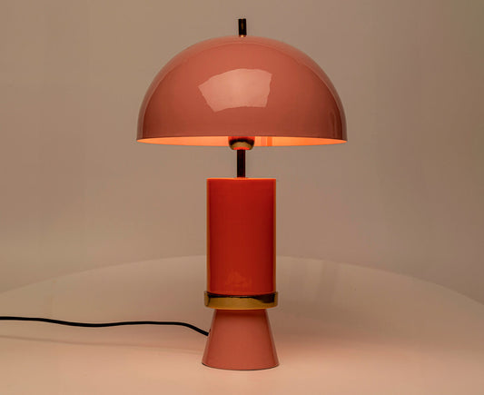 Tischlampe Designerlampe Tischleuchte Josy 51 cm, Pink / Orange