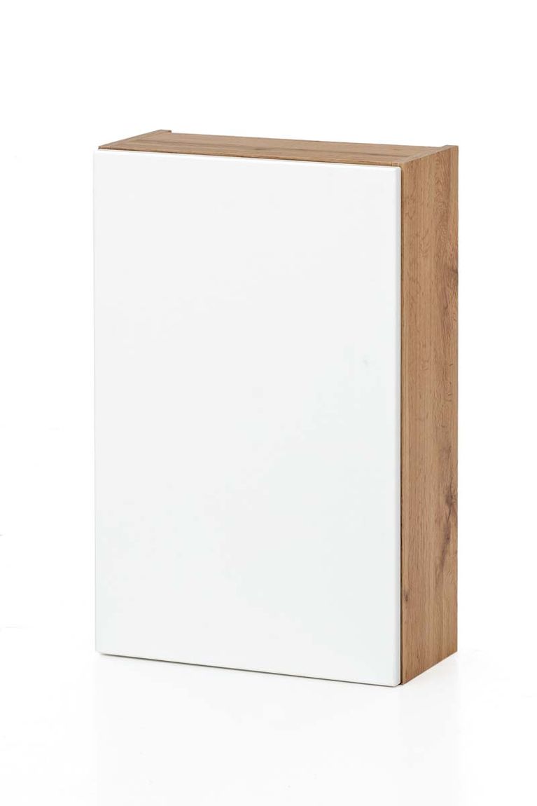 Kiel Hängeschrank für Badezimmer 40 cm Wotaneiche / Weiß