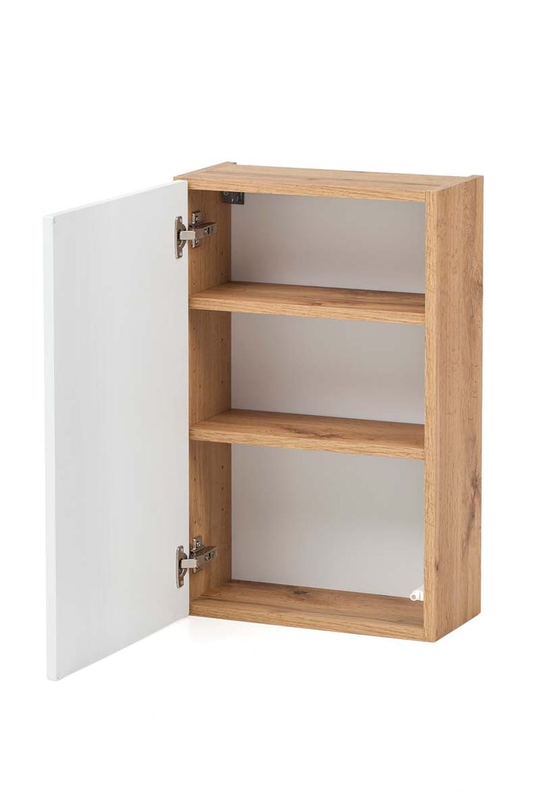 Kiel Hängeschrank für Badezimmer 40 cm Wotaneiche / Weiß