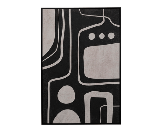 Leinwandbild Gemälde Gerahmtes Artistic Blacky 70x110 cm
