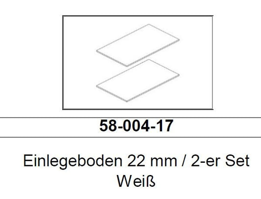 Dandy Einlegeböden 2er Set für Schiebetürenschränke der Serie Dandy Weiß