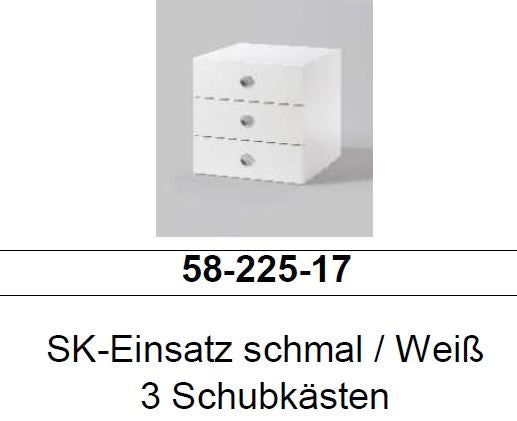 Schubkasten 3er Set für Kleiderschrank 44cm breit Schubkasteneinsatz Weiß