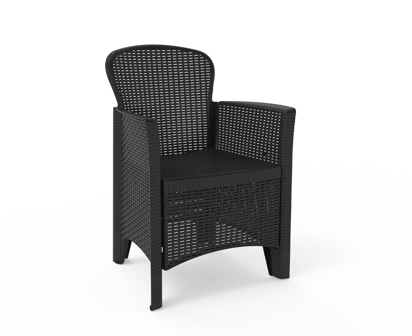 Trente Gartenstuhl Rattan Anthrazit