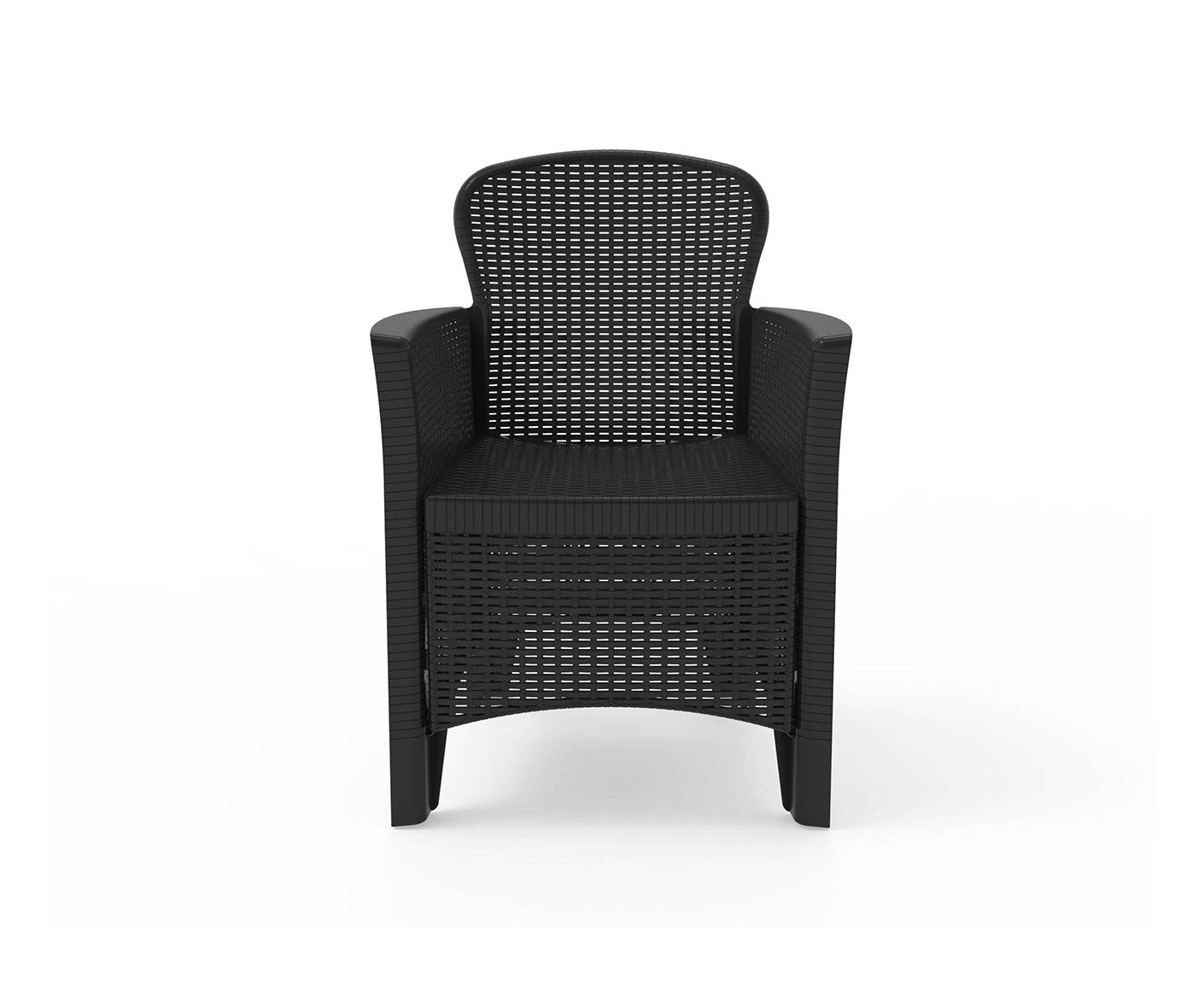 Trente 3-tlg. Gartenmöbel-Set Rattan Anthrazit
