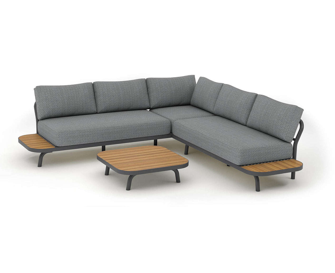 Paros Gartenlounge 250x245 cm Teakholz
