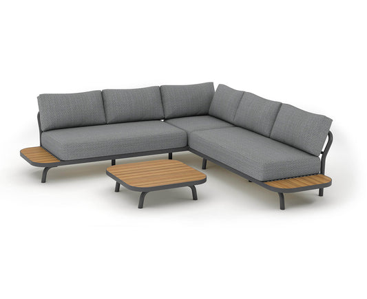 Paros Gartenlounge 250x245 cm Teakholz