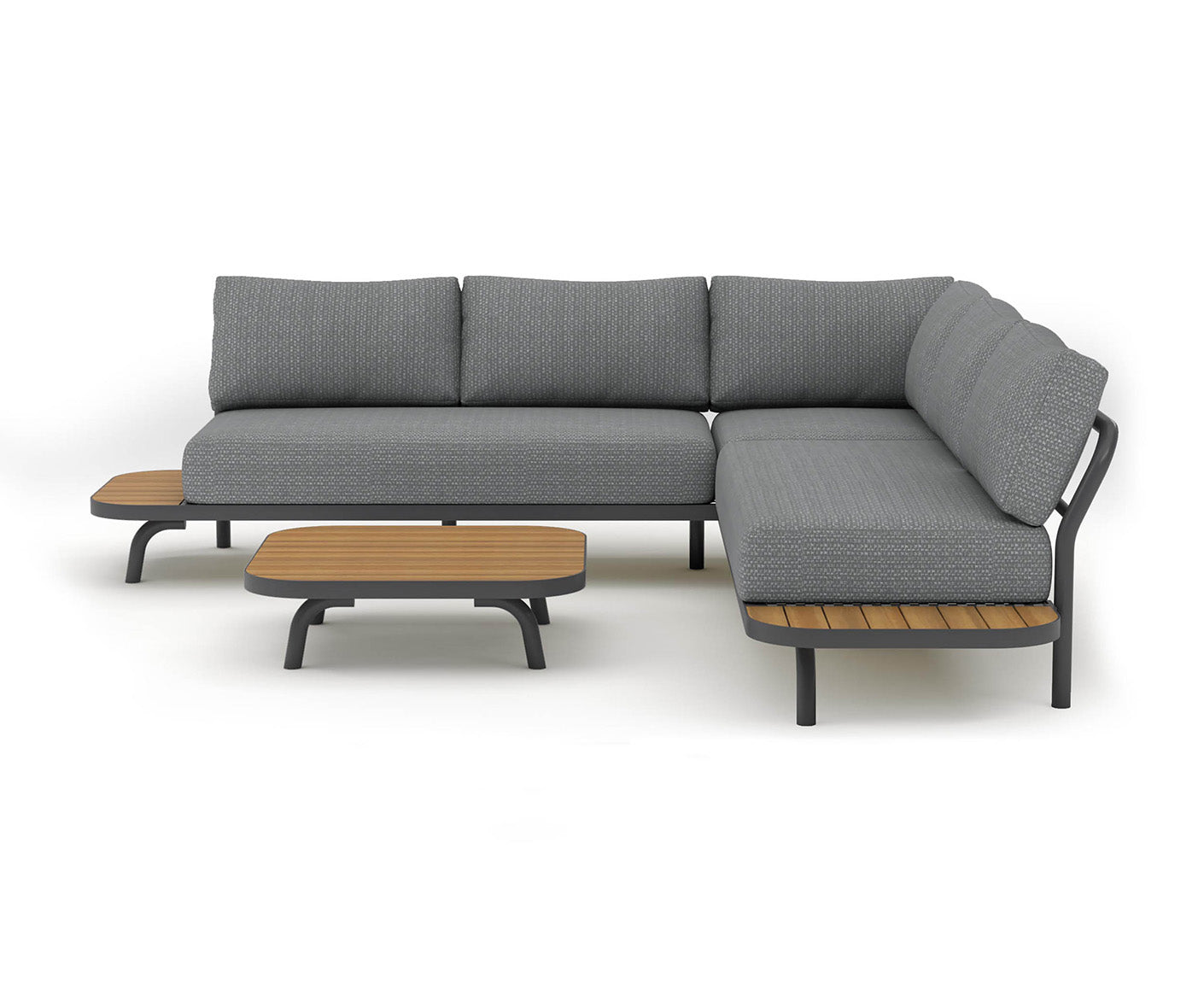 Paros Gartenlounge 250x245 cm Teakholz