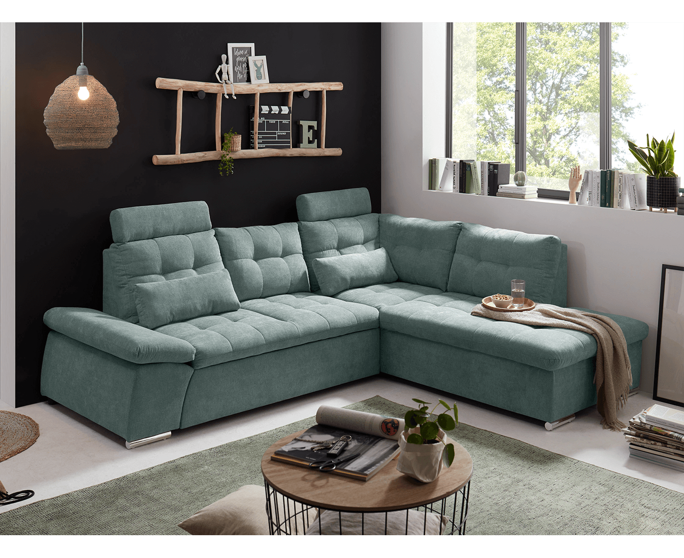 Nalo Ecksofa 260x219 cm, mit Schlaffunktion - Voelpe