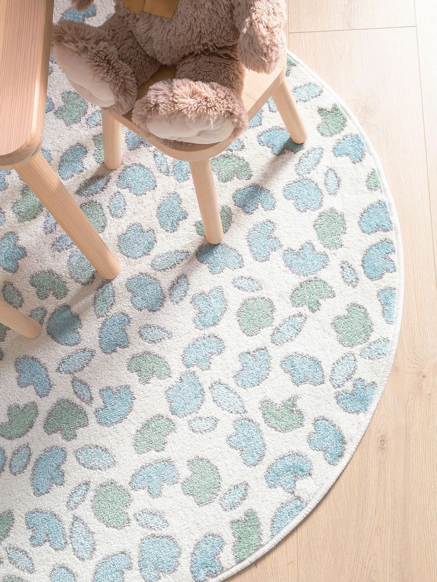 Kinderteppich rund Tommy Ø 120 cm rund Hellblau