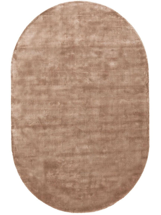 Viskoseteppich oval Nela 150x230 cm Taupe