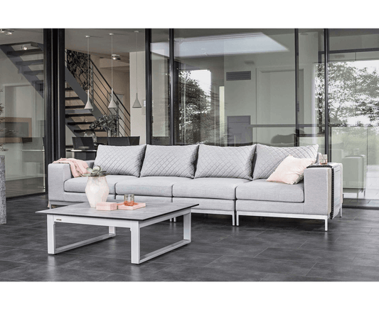 Kettler Ego Modular Gartenlounge 4-Sitzer Silber / Sunbrella