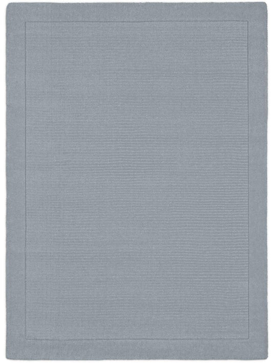 Wollteppich Uni Blau