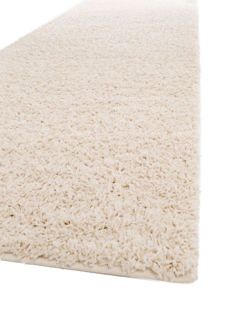 Hochflorteppich Läufer Swirls 80x300 cm Beige